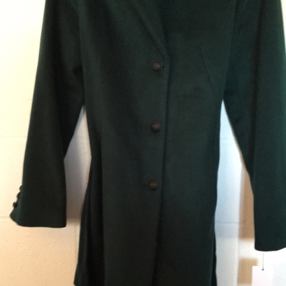 Andrew Marc Green coat removable fur collar green size 12 - Picture 6 of 14